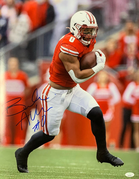 Badgers Running Back BRAELON ALLEN Signed Wisconsin 16x20 photo #1 AUTO - JSA