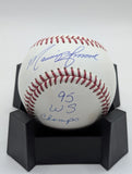 Marquis Grissom Signed MLB Baseball 95 WS Champs Inscription - JSA