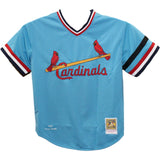 Ozzie Smith Autographed St Louis Cardinals M&N Blue Jersey HOF FAN 43346