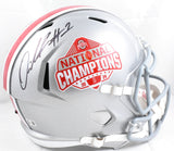Quinshon Judkins Signed Ohio St. F/S Natl Champs Logo Speed Helmet - Beckett W