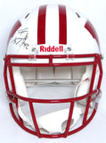 Derek, TJ, JJ Watt Signed Wisconsin White Riddell Speed Authentic Helmet- JSA W