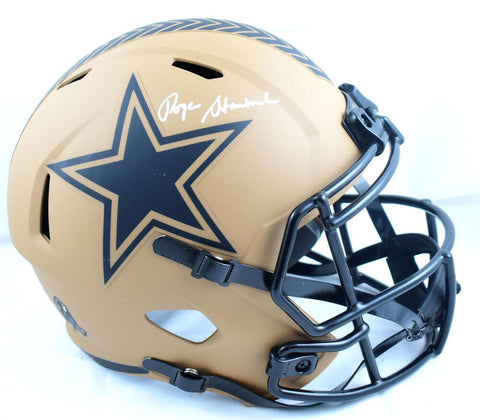 Roger Staubach Signed Cowboys F/S Salute to Service 2023 Speed Helmet- Beckett W