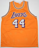 Jerry West Signed Los Angeles Lakers Yellow Jersey (JSA COA) NBA Champion (1972)