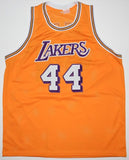 Jerry West Signed Los Angeles Lakers Yellow Jersey (JSA COA) NBA Champion (1972)