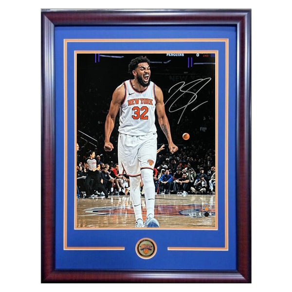 Karl Anthony Towns Signed 16x20 Framed Scream Photo NY Knicks Auto Fanatics COA