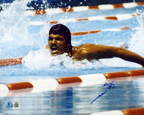 Mark Spitz Summer Olympics Authentic Signed 8x10 Horizontal Photo BAS 6