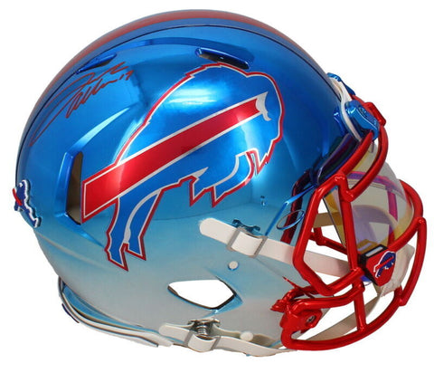 Josh Allen Autographed Chromed Bills Speed Authentic Helmet Beckett GDL LE 1/17