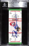 Deion Sanders Signed Cincinnati Reds 7/7/94 Slab Ticket 7 Grade Beckett 38808