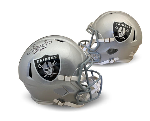 Howie Long Autographed Oakland Raiders HOF 2000 Full Size Replica Helmet Beckett