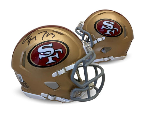 Christian McCaffrey Autographed San Francisco 49ers Football Mini Helmet Beckett