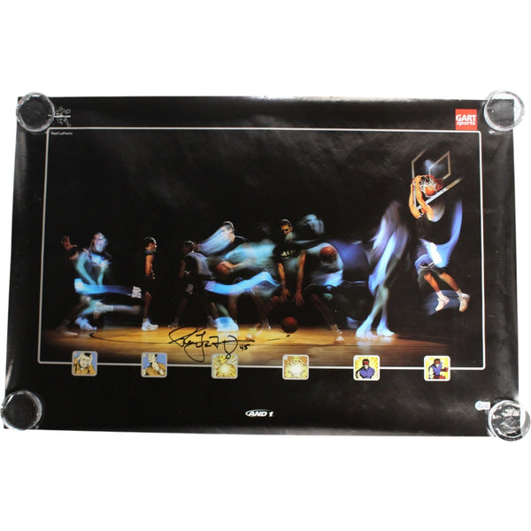 Raef LaFrentz Autographed Denver Nuggets 24x36" Used And1 Poster Beckett 55442
