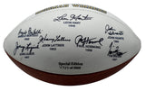 Notre Dame Heisman Signed by (7) Logo Football Tim Brown Hornung JSA 212849