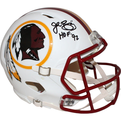 John Riggins Signed Washington Redskins Pro Flt White Helmet BAS 42843