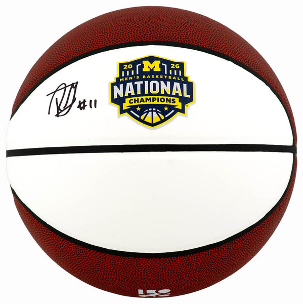 Roddy Gayle Jr. Signed Michigan 2026 National Champs Logo Basketball - (SS COA)