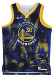 Warriors Stephen Curry Authentic Signed Blue Nike Select Jersey BAS Witnessed