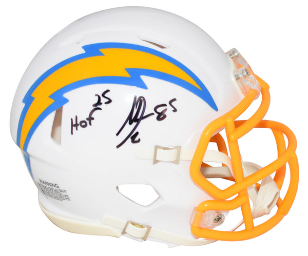 ANTONIO GATES SIGNED LOS ANGELES CHARGERS SPEED MINI HELMET W/ HOF 25
