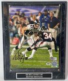 Ed McCaffrey Autographed Denver Broncos 8x10 Photo with Plaque Beckett COA