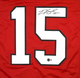 Carson Beck Autographed Georgia Red College Style Jersey - Beckett W Hologram