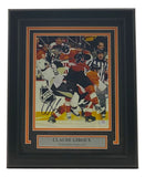 Claude Giroux Signed Framed 8x10 Philadelphia Flyers Crosby Hit Photo PSA ITP
