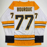 Autographed/Signed Ray Bourque Boston White Hockey Jersey JSA COA