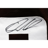 Quinshon Judkins Autographed Pro Style sz XL Brown Jersey Beckett Witness 53124