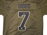 DALLAS COWBOYS TREVON DIGGS AUTOGRAPHED ARMY GREEN JERSEY PSA/DNA STOCK #233656
