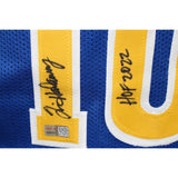 Tim Hardaway Autographed/Signed Pro Style Blue Jersey HOF TRI 43515