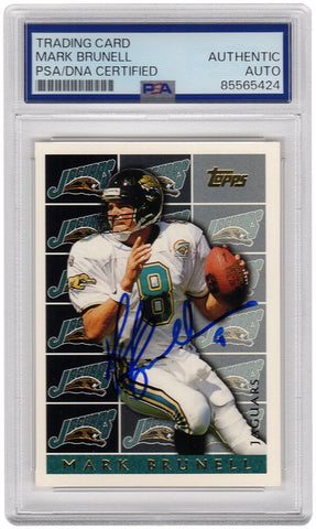 Mark Brunell Signed Jaguars 1995 Topps Football Trading Card #461 - (PSA/DNA)