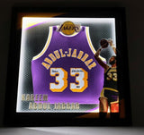 Kareem Abdul-Jabbar Autographed Los Angeles Lakers Jersey LED Framed TriStar COA