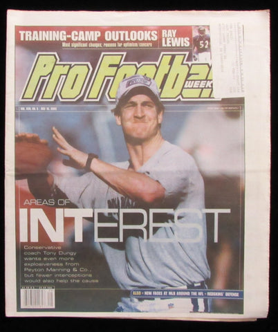 July 15, 2002 Pro Football Weekly Newspaper Peyton Manning on Cover 198246