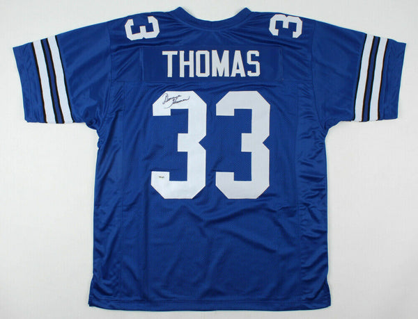 Duane Thomas Signed Dallas Cowboys Throwback Jersey (RSA) Super Bowl (VI) Champ