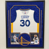 Stephen Curry Signed Jersey Custom Framed PSA Golden State Warriors Autographed