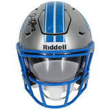 Isaac Teslaa Autographed Detroit Lions SpeedFlex Midi Helmet Beckett Witnessed