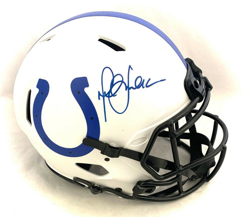 MARSHALL FAULK SIGNED INDIANAPOLIS COLTS LUNAR ECLIPSE AUTHENTIC HELMET BECKETT