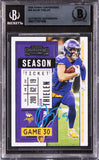 Vikings Adam Thielen Authentic Signed 2020 Panini Contenders #46 Card BAS Slab