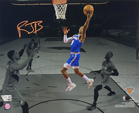 RJ Barrett Signed 11x14 New York Knicks Spotlight Dunk Photo Fanatics