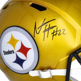 Najee Harris Pittsburgh Steelers Autographed Riddell Flash Speed Replica Helmet
