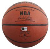 Lakers Magic Johnson & Kareem Abdul-Jabbar Signed Basketball BAS Wit #5W053809