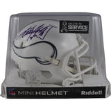 Adrian Peterson Autographed Minnesota Vikings 24 STS Mini Helmet Beckett 49258