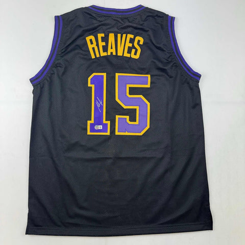 Autographed/Signed Austin Reaves Los Angeles Black City Edition Jersey BAS COA