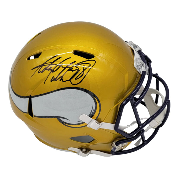 Adrian Peterson Signed Minnesota Vikings Flash Replica Helmet Beckett Witnessed