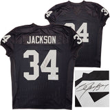 RAIDERS BO JACKSON AUTOGRAPHED BLACK PRO CUT JERSEY BECKETT WITNESS 226320