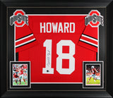 Ohio State Will Howard Authentic Signed Red Pro Style Framed Jersey BAS Witness