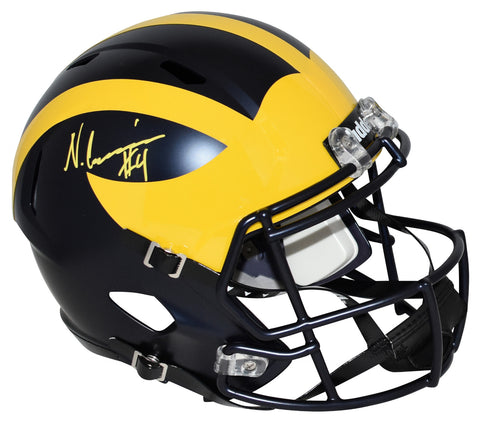 NICO COLLINS AUTOGRAPHED MICHIGAN WOLVERINES FULL SIZE SPEED HELMET BECKETT