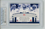 Dorsett White Staubach Signed 08 Donruss Dynasty Threads D-10 Card Beckett 57105