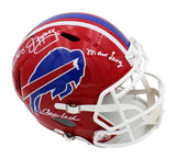 Kelly, Reed, Thomas & Levy Signed Buffalo Speed FullSize 87-01 Throwback Helmet
