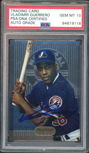 1995 Bowman's Best #2 Vladimir Guerrero RC Rookie PSA/DNA Auto Grade GEM MINT 10