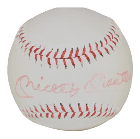 Mickey Mantle Autographed New York Yankees Baseball Little League Beckett 59438
