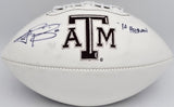 Johnny Manziel Autographed Texas A&M White Logo Football 12 Heisman JSA WP142568