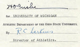 Fritz Crisler HOF Michigan Head Coach Signed/Auto Contract PSA BA199021